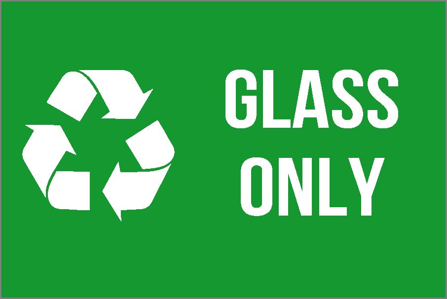 Glass Only Sign